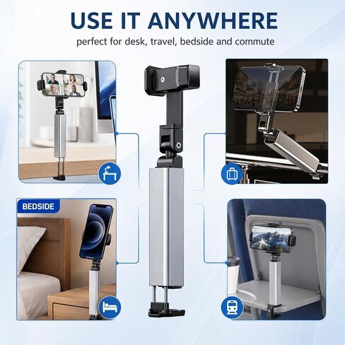 anmrajian Airplane Phone Holder 360 Foldable Silver in Saudi Arabia
