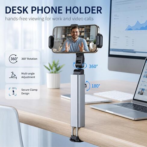 anmrajian Airplane Phone Holder 360 Foldable Silver in Saudi Arabia