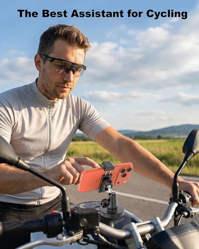Magnetic Phone Holder for Motorcycle Gas Tank[Anti-Scratch]Strong Magnet Motorcycle Phone Mount for Harley Davidson, Indian Motorcycle, Kawasaki, Honda, Yamaha, BMW Motorrad, Fit iPhone 17 16 in Kuwait