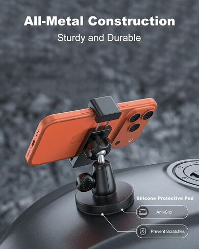 Magnetic Phone Holder for Motorcycle Gas Tank[Anti-Scratch]Strong Magnet Motorcycle Phone Mount for Harley Davidson, Indian Motorcycle, Kawasaki, Honda, Yamaha, BMW Motorrad, Fit iPhone 17 16 in Kuwait