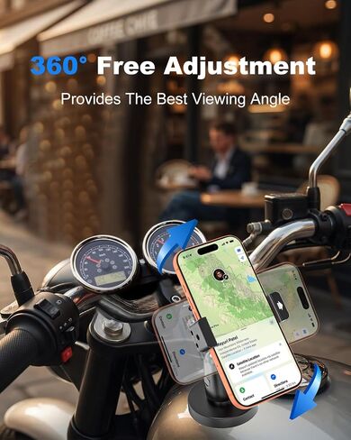 Magnetic Phone Holder for Motorcycle Gas Tank[Anti-Scratch]Strong Magnet Motorcycle Phone Mount for Harley Davidson, Indian Motorcycle, Kawasaki, Honda, Yamaha, BMW Motorrad, Fit iPhone 17 16 in Kuwait