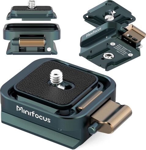 MINIFOCUS Universal Camera Quick Release Plate Kit for Camera Tripod Mount, Arca Swiss Plate with 1/4" Screw, Quick Setup w/ 1/4" to 3/8" Threaded Hole Gimbles Sliders Tripod Adapter in Kuwait