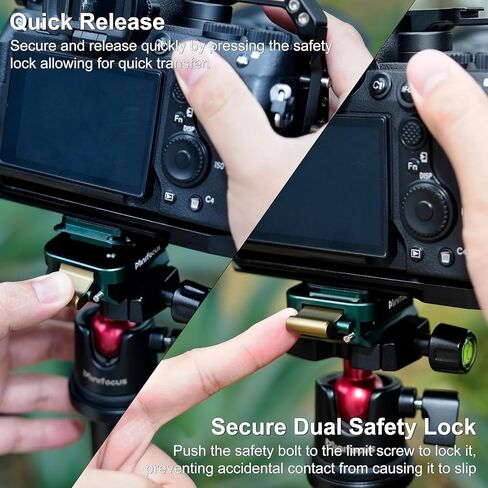 MINIFOCUS Universal Camera Quick Release Plate Kit for Camera Tripod Mount, Arca Swiss Plate with 1/4" Screw, Quick Setup w/ 1/4" to 3/8" Threaded Hole Gimbles Sliders Tripod Adapter in Kuwait