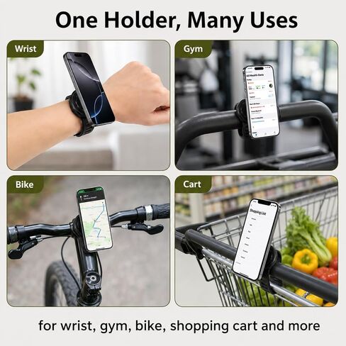 Stroller Phone Holder,Gym Fitness Phone Mount For Magsafe,Magnetic Phone Holder For Stroller,Golf Cart Phone Holder,Steering Wheel Phone Holder For Gym,Golf Push Cart,Treadmill, Exercise Bikes in Saudi Arabia