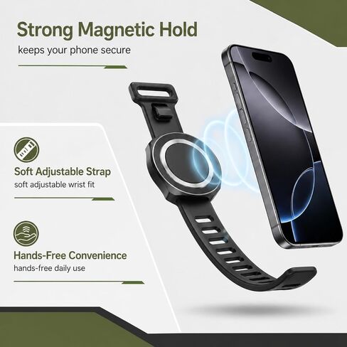 Stroller Phone Holder,Gym Fitness Phone Mount For Magsafe,Magnetic Phone Holder For Stroller,Golf Cart Phone Holder,Steering Wheel Phone Holder For Gym,Golf Push Cart,Treadmill, Exercise Bikes in Saudi Arabia