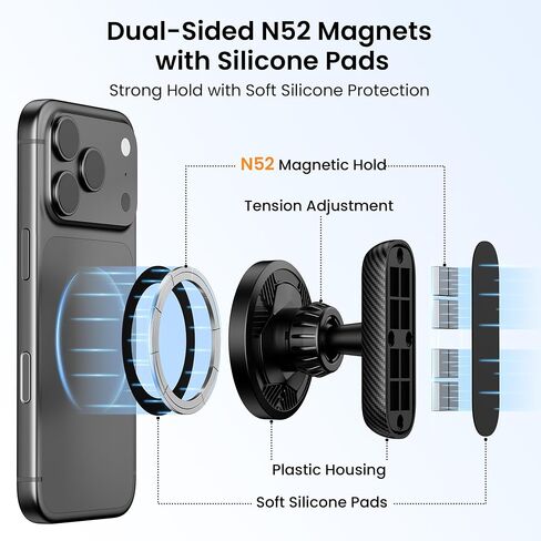 Itramax Gym Magnetic Phone Holder,360° Dual N52 Magnet Cell Phone Mount in Kuwait