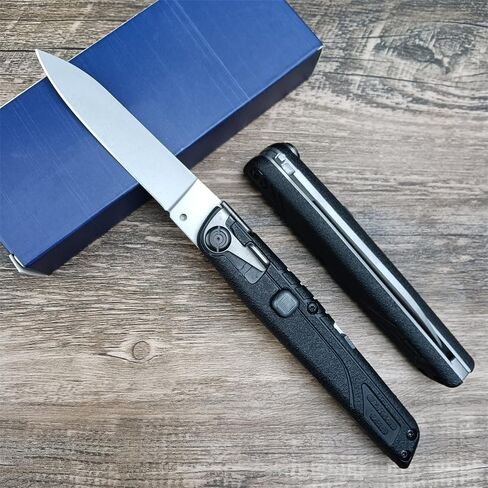 HUAAO 7.7" Assisted Open Folding Pocket Knife,Button Lock EDC Utility Knife for Camping, Hunting, Hiking, Fishing, Indoor and Outdoor Activities Gifts in Kuwait