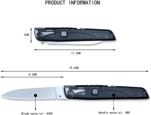 HUAAO 7.7" Assisted Open Folding Pocket Knife,Button Lock EDC Utility Knife for Camping, Hunting, Hiking, Fishing, Indoor and Outdoor Activities Gifts in Kuwait