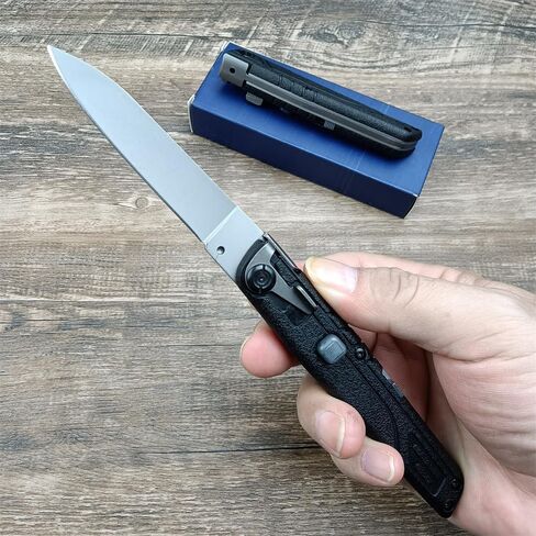 HUAAO 7.7" Assisted Open Folding Pocket Knife,Button Lock EDC Utility Knife for Camping, Hunting, Hiking, Fishing, Indoor and Outdoor Activities Gifts in Kuwait