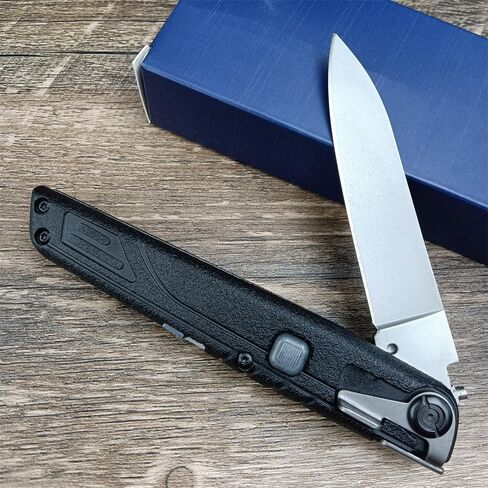 HUAAO 7.7" Assisted Open Folding Pocket Knife,Button Lock EDC Utility Knife for Camping, Hunting, Hiking, Fishing, Indoor and Outdoor Activities Gifts in Kuwait