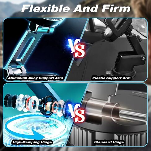 JOUJBAIL Upgraded Car Phone Holder for Magsafe [108LBS Ultra Suction] 360° Adjustable Vacuum Magnetic Phone Holder, Foldable Cell Phone Mount for iPhone 12-17 Series & Android, Great Gifts in Kuwait