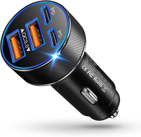 USB C Car Charger, Multi Port 90W Fast Charging Cigarette Lighter Adapter in Kuwait