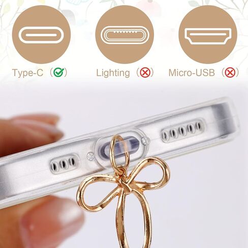 NQEUEPN 5pcs Charms Set for Kindle E-Reader Phone Flower Chain Dust Plug in Kuwait