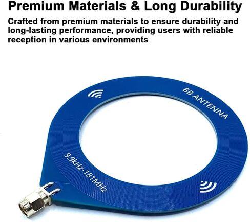 Mini BB Antenna 9.9khz to 181mhz,Portable Shortwave Loop Antenna with SMA Connector,Broad Frequency Donut MW SW Antenna for Malachite SDR TEF6686 Receiver in Kuwait