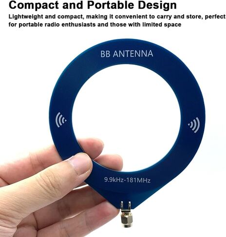 Mini BB Antenna 9.9khz to 181mhz,Portable Shortwave Loop Antenna with SMA Connector,Broad Frequency Donut MW SW Antenna for Malachite SDR TEF6686 Receiver in Kuwait