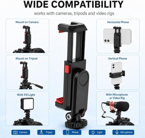 Hot Shoe Phone Mount with 360 Rotation in Saudi Arabia