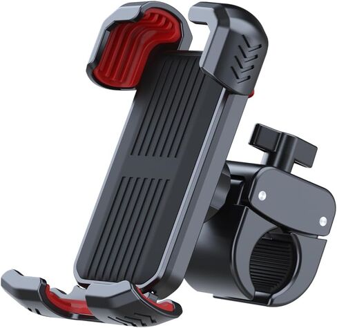 Motorcycle Phone Mount, Upgraded Bike Smartphone Holder Ultra-Stable Bicycle Handlebar for Motorcycle Bike Bicycle Scooter, Compatible with 4.7-7" Mobile Phone in Kuwait