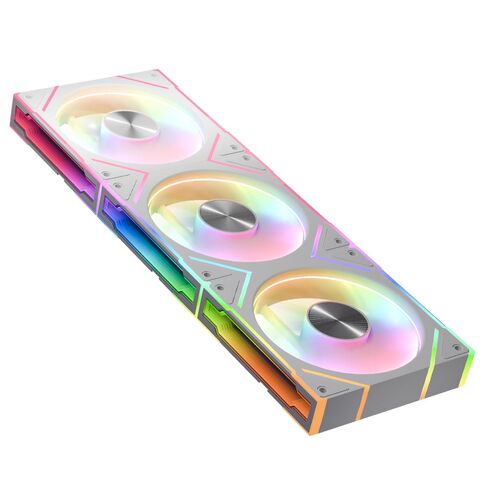 Star Stone V2 ARGB Computer Reverse Blade Case Fans,Double Sided Infinity Mirror Design Cooling Fan, 120mm CPU Fan PWM 1850RPM 58.36CFM 2.07MMH20 HDB Fans (White Reverse-1Pack) in Kuwait
