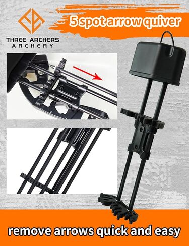 THREE ARCHERS 5 Spot Arrow Quiver for Compound Bow Quick Detach Mounted Bracket Potable Arrow Quiver for Shooting&Hunting in Saudi Arabia