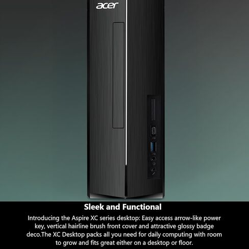 Acer Aspire XC-1725_BARR-UR12 Desktop | AMD Ryzen 5 7430U Processor | 8GB DDR4-3200 DDR4 | 512 GB PCI-e SSD | Wi-Fi 6E | USB Keyboard and Mouse | Windows 11 Home in Kuwait