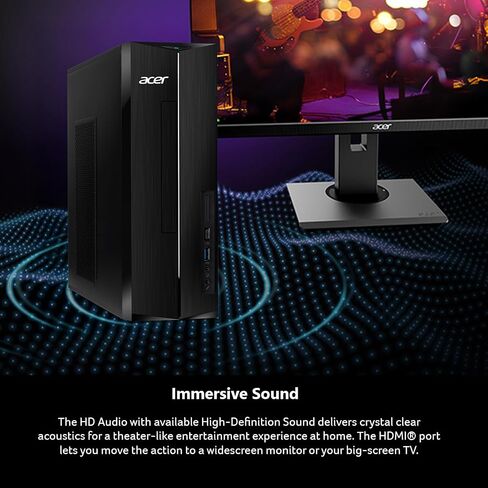 Acer Aspire XC-1725_BARR-UR12 Desktop | AMD Ryzen 5 7430U Processor | 8GB DDR4-3200 DDR4 | 512 GB PCI-e SSD | Wi-Fi 6E | USB Keyboard and Mouse | Windows 11 Home in Kuwait