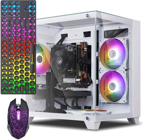 ZER-LON Gaming PC Desktop Computer, Intel Core I7 up to 3.9GHz, RX 590 8G in Kuwait