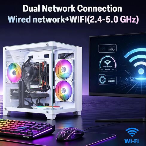 ZER-LON Gaming PC Desktop Computer, Intel Core I7 up to 3.9GHz, RX 590 8G in Kuwait