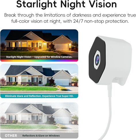 1080P Window Security Camera, Anti-Glare, 24/7 Recording in Saudi Arabia