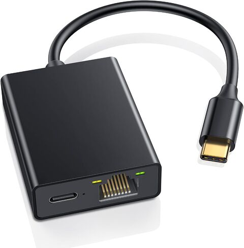 ZEXMTE USB C to Ethernet Adapter for Chromecast with Google TV- USB C to Rj45 Ethernet Network Adapter, Compatible with Chromecast Google TV (HD/ 4K), Laptop, Tablet - Adhesive Tape Include in Kuwait