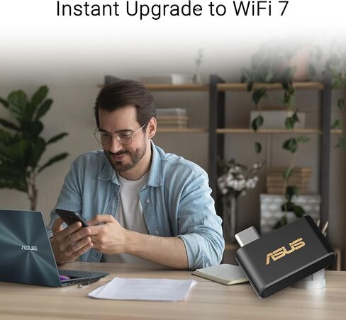 ASUS USB-BE93 Mini USB-C WiFi 7 Tri-Band Adapter with WPA3 Security in Kuwait