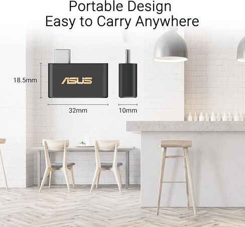 ASUS USB-BE93 Mini USB-C WiFi 7 Tri-Band Adapter with WPA3 Security in Kuwait