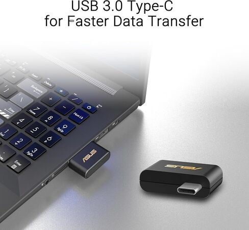 ASUS USB-BE93 Mini USB-C WiFi 7 Tri-Band Adapter with WPA3 Security in Kuwait