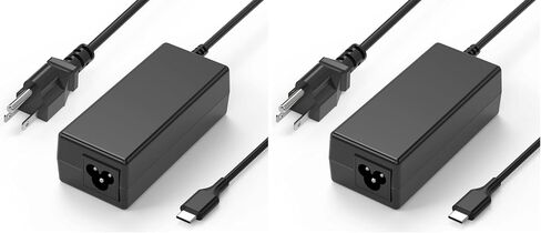 SLE-TECH USB C Laptop Charger Compatible with HP Chromebook 14 14A G5 11 11A G6 G7 G8 EE R13 X360 14-ca051wm ca052wm ca091wm ca061dx 11-ae051wm ae001tu ae027nr 12-c012dx (Pack of 2) in Kuwait