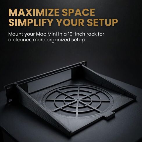 SplashNColor Mac mini Rack Mount for 10 Inch Server Rack – Half Width Shelf Bracket | Secure Screw-in Installation | Fits Home Lab Network Cabinet | Space-Saving Desktop Computer Rack in Saudi Arabia