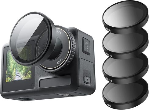 Camera Lens Filter Set for DJI Action 5 pro/4/3,4 Pack CPL ND32 ND16 ND8 in Kuwait