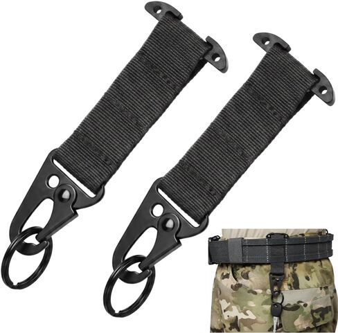 Molle Clips, 2 Pack Tactical Molle Attachments for Hanging Keys or Gloves, Molle Webbing Key Holder, Tactical Clash Hook Carabiner Clip in Saudi Arabia