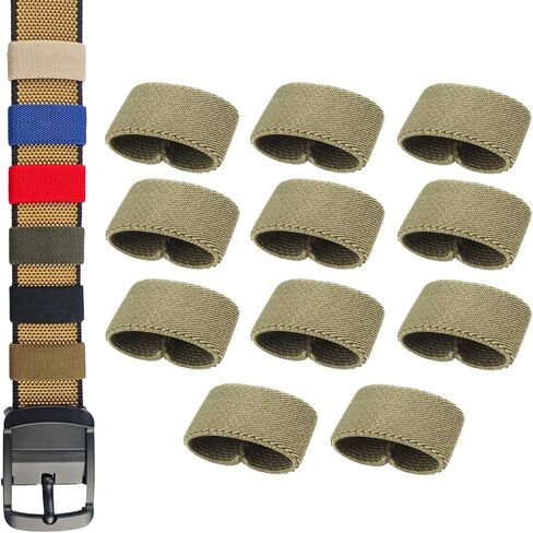 11 Pcs Thickening Elastic Belt Keepers, Nylon Webbing Strap Organizers & Holders for 1.5" to 2" Wide Belts in Kuwait
