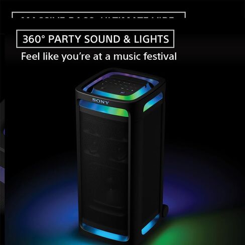 Sony SRSULT900AC ULT Power Sound Series ULT Tower 9AC Party Speaker Bluetooth Black Bundle with Sony ULT Power Sound Series ULT MIC Wireless Microphone (2 Mics, 1 Receiver) in Kuwait