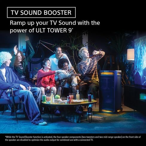 Sony SRSULT900AC ULT Power Sound Series ULT Tower 9AC Party Speaker Bluetooth Black Bundle with Sony ULT Power Sound Series ULT MIC Wireless Microphone (2 Mics, 1 Receiver) in Kuwait