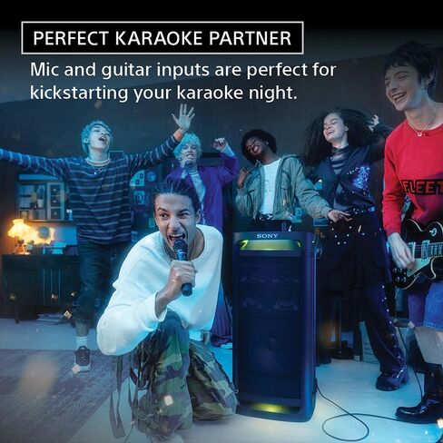 Sony SRSULT900AC ULT Power Sound Series ULT Tower 9AC Party Speaker Bluetooth Black Bundle with Sony ULT Power Sound Series ULT MIC Wireless Microphone (2 Mics, 1 Receiver) in Kuwait