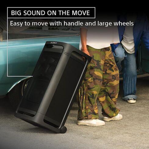 Sony SRSULT900AC ULT Power Sound Series ULT Tower 9AC Party Speaker Bluetooth Black Bundle with Sony ULT Power Sound Series ULT MIC Wireless Microphone (2 Mics, 1 Receiver) in Kuwait