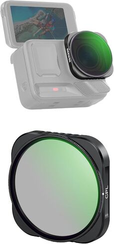 NEEWER CPL Filter Compatible with Insta360 Ace Pro Insta 360 Ace Pro 2, Action Camera Lens Filter Accessories, NOT Compatible with Updated Version Redesigned Round Octagonal Lens Guard, FL-C19 in Kuwait