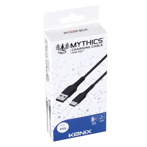 Konix Mythics Charging Cable for PS5 Controller - Fast Charging - USB Type C Charging Cord - 3m Charging Cable - PS5 Controller Charger Cable in Kuwait