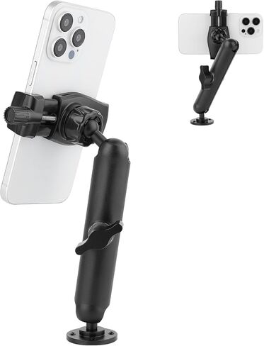 Mippko Wall Mount Phone Holder for Truck/Car/Boat/Wall/Desk,Compatible with 3.5~7.5 inch iPhone/Nexus/HTC/LG/Huawei/Smart Phones,360°Adjustment Aluminium Alloy Arm Drilling Base Mount in Kuwait