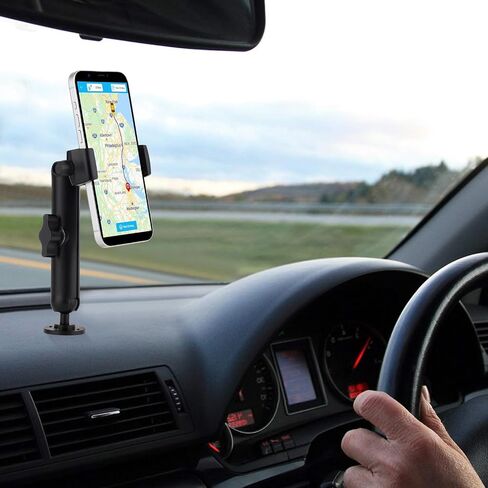 Mippko Wall Mount Phone Holder for Truck/Car/Boat/Wall/Desk,Compatible with 3.5~7.5 inch iPhone/Nexus/HTC/LG/Huawei/Smart Phones,360°Adjustment Aluminium Alloy Arm Drilling Base Mount in Kuwait