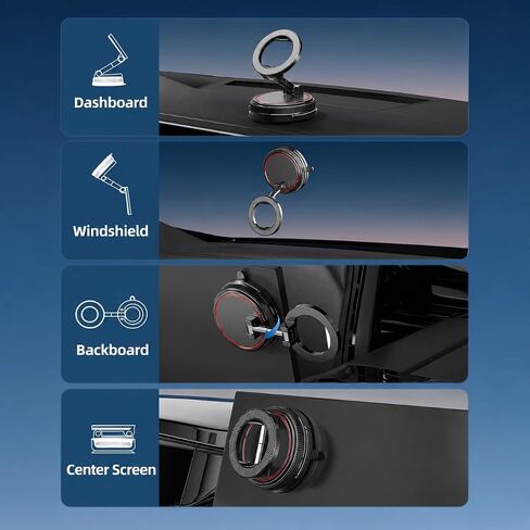 Car Phone Holder Mount for MagSafe, 108LBS Vacuum Suction&3000gf Magnetic in Kuwait