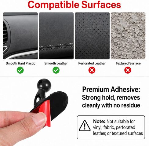 2-Pack Sticky 17mm Ball Mount for Car Mount Adhesive Replacement in Saudi Arabia