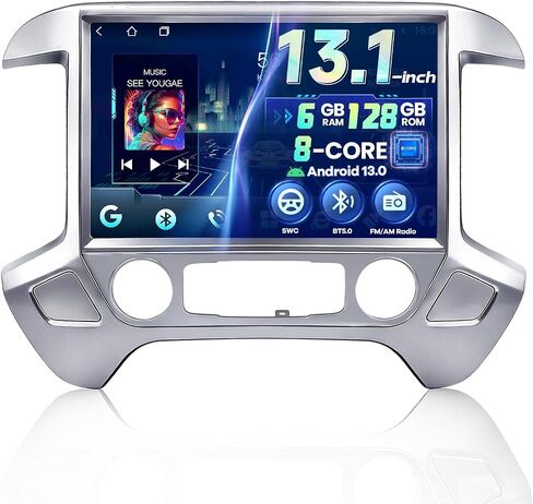 13.1“ 8Core 4+64GB Radio for Chevy Silverado GMC Sierra 2014-2018, Black in Kuwait