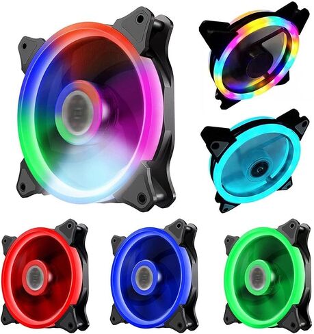 Adjustable Computer Cooling Fan 12CM PC Case CoolerCase Glare Cooler(Gray) in Saudi Arabia