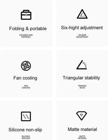 Portable Laptop Cooling Stand Fan Foldable Aluminum Alloy Notebook Cooler Pad Holder Adjustable for 17inch Tablet in Saudi Arabia